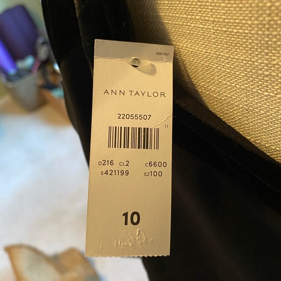 Beautiful Ann Taylor dress with black velvet trim. Size 10 - Picture 4 of 5
